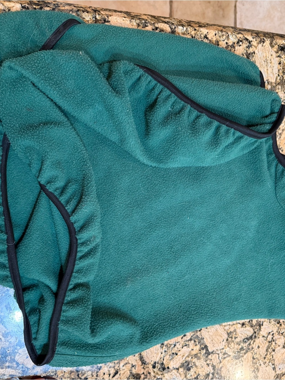 English saddle COVER for A/P hunter Size Green Fleece with Black Trim